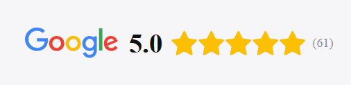 Google 5.0 star rating badge for AA Garage Door Services in Rochester NY.
